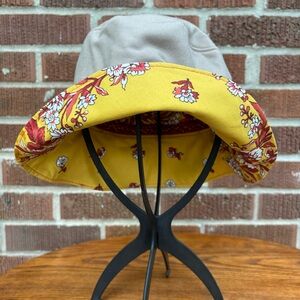 Upcycled Reversible Floral Summer two in one Patchwork Bucket Hat One size
